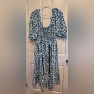 Hill House Home Blue Patterned Louisa Women's Dress
